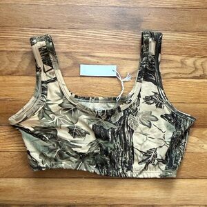ARQ Tan and Brown Camo Sports Bra
